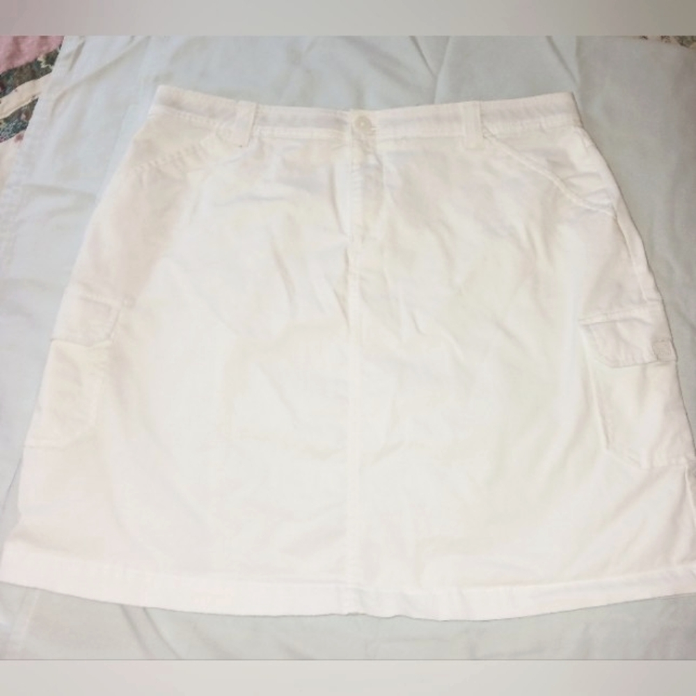 Riders by Lee Cargo White Skirt Plus Size 16